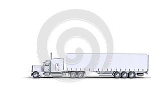 White truck for transportation. logistics and transportation concept