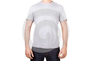 White Tshirt on Young Man