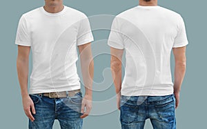 White tshirt on a young woman template