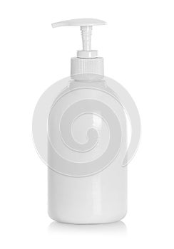 White tube bottle of shampoo, conditioner, hair rinse