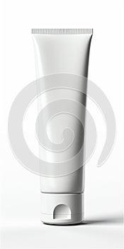 white tube with health care product, simple object.