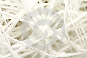 White twisted polypropylene fiber background