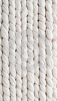 White Twisted Rope Texture Background