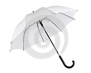White Umbrella Isolated on White Background