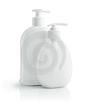 White unbranded dispenser bottles