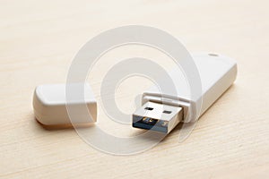 White unplugged USB stick