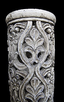 White Urn With Flower Ornaments