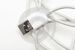 A white USB cable