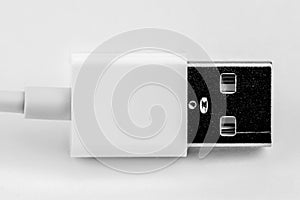 White usb connector