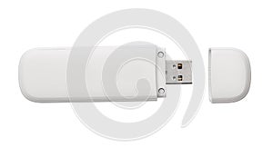 White usb flash drive