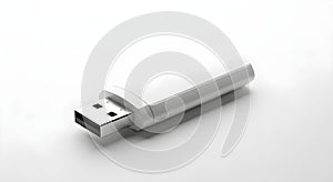 White USB Flash Drive (AI Generated)