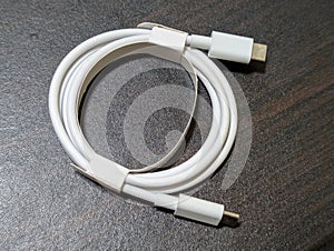 White USB Type C Cable for Charging and Data