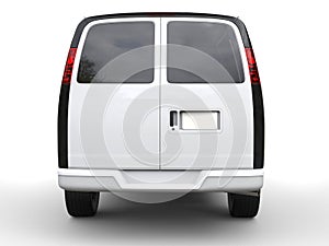 White van backdoor view