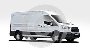 White van Ford Transit isolated on white