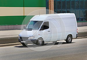 White van on the street