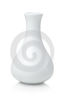 White vase isolated