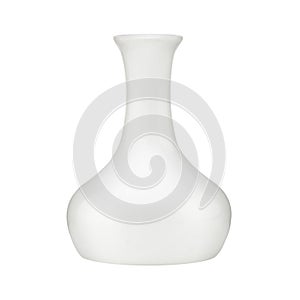 White vase isolated on white background with clipping path