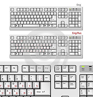 White Vector Computer keyboards