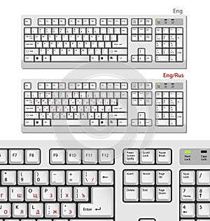 White Vector Computer keyboards