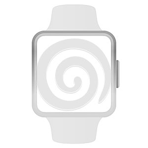 White vector concept model of the Apple Watch isolated on white