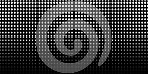 White vertical gradient halftone dots background, horizontal template