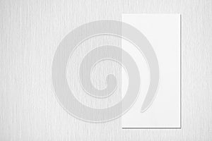 white vertical rectangle price-list or menu mockup on grey textured background