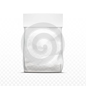 White Vertical Sealed Transparent Plastic Bag