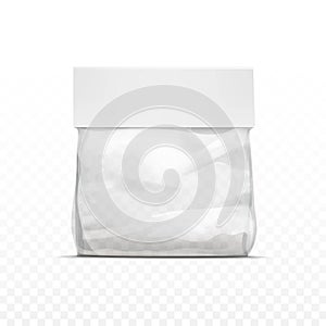 White Vertical Sealed Transparent Plastic Bag