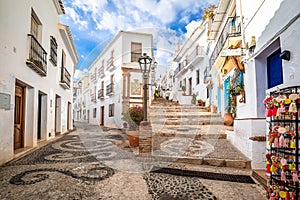 White village of Frigiliana street view photo