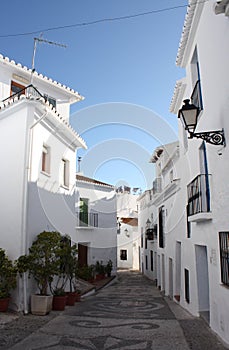 White Village Street Scene ( Frigiliana, Spain ) photo