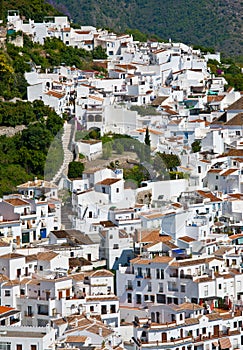 The white villiage of Frigiliana, Andalucia, Spain photo