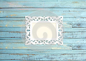 White Vintage picture frame