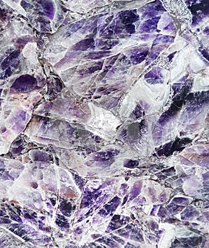 White and violet cracked marble texture