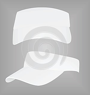 White visor cap