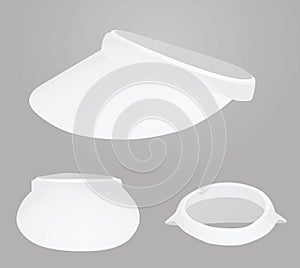 White visor cap