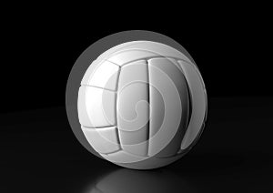 White volleyball isolated on a black background