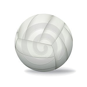 White Volleyball Isolated on a White Background Illustration