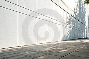 White wall background with shadow for product presentation