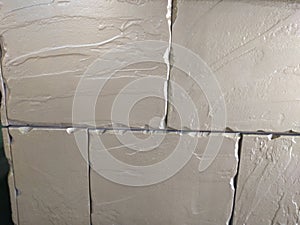 White Wall Bricks ridges worn