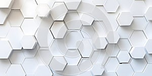 White Hexagonal Patterned Wall