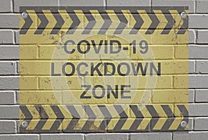 White wall Covid lockdown
