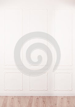 White wall decorated