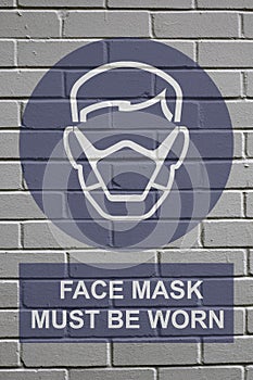 White wall face mask