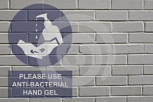 White wall hand gel