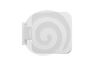 A white wall mounted object with a square shape