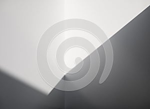 White wall shade lighting Abstract background