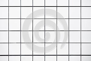White wall tiles square pattern minimal background texture