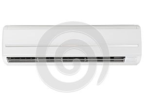 White wall type air conditioner isolated on white
