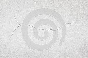 White walls crack texture / White concrete wall surface crack.