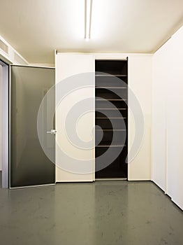 Closet with open doors